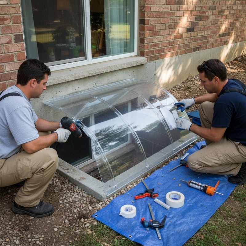 Window Well Cover Installation detail